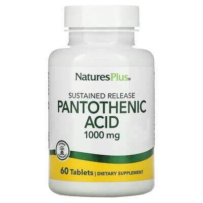 Пантотенова кислота Nature's Plus Pantothenic Acid 1000 мг, 60 таблеток