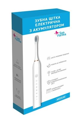 Електрична зубна щітка San Farmа з акумулятором