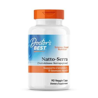 Наттокіназа і серрапептаза Doctor's Best Natto-Serra, 90 капсул