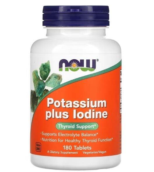Калій плюс Йод NOW Potassium plus Iodine таблетки №180