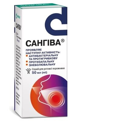Сангіва спрей д/рот. порож. по 50 мл у флак.