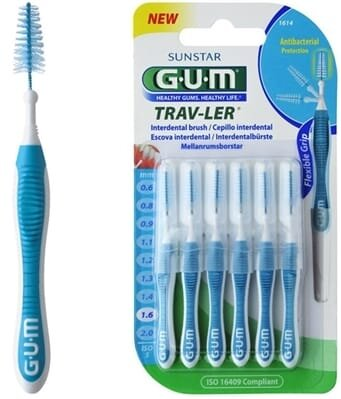 Інтердентальні щітки GUM TravLer, 1,6 мм, 6 шт