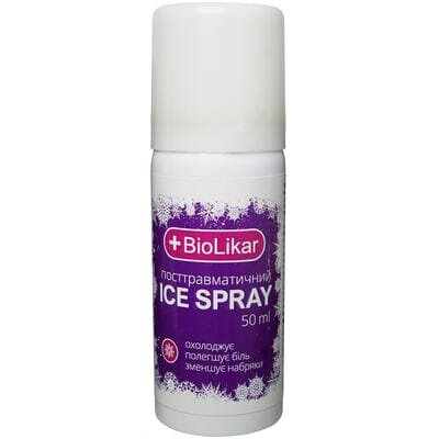 Спрей, охолоджуючий Biolikar ICE Spray постравматичний, 50 мл