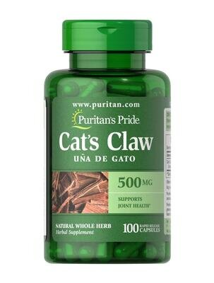 Котячий кіготь Puritan's Pride Cats Claw капсули по 500 мг №100