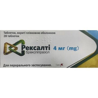 Рексалті таблетки, в/плів. обол. по 4 мг №28 (14х2)