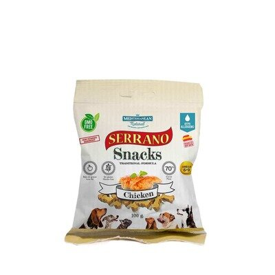 Ласощі для собак Mediterranean Natural Serrano Snacks з куркою, 100 г