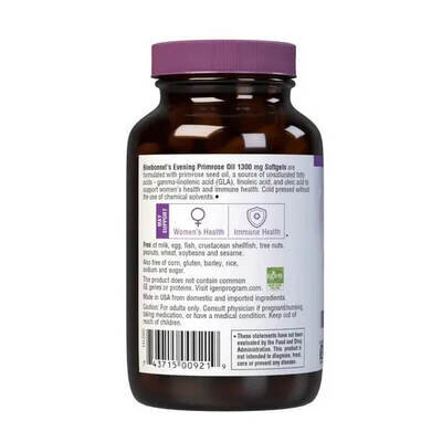 Олія Примули вечірньої Bluebonnet Nutrition Evening Primrose Oil 1300 мг жел. капсули №60