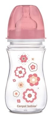 Пляшечка антиколікова Canpol Babies EasyStart Newborn baby 35/217_pin, з широким отвором , 240 мл
