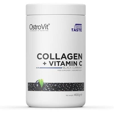 Колаген + вітамін С OstroVit Collagen + Vitamin C смак чорна смородина, 400 г