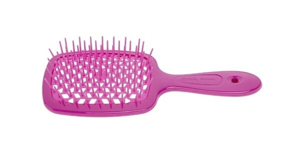 Щітка Janeke Superbrush small для волосся, неоново рожева