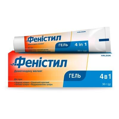 Феністил гель 0.1 % по 30 г у тубах