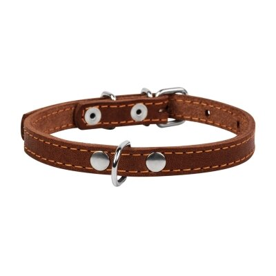 Нашийник Collar 00156 одинарний, ширина 10 мм, довжина 22-30 см, коричневий