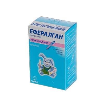 Ефералган розчин ор. 3 % по 90 мл у флак.