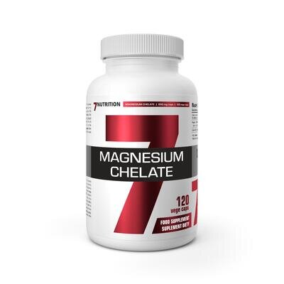 Магнію Хелат 7Nutrition Magnesium Chelate (Glycinate) 650 мг + B6 2,5 мг, 120 капсул