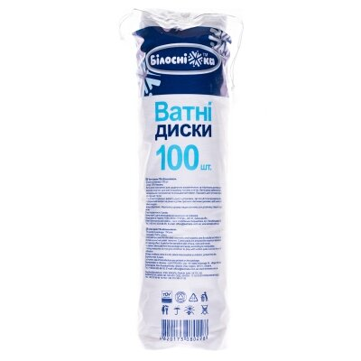Диски ватні Білосніжка, 100 штук