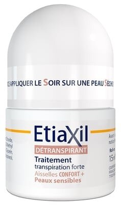 Дезодорант-антиперспірант кульковий Etiaxil Confort Plus від підвищеного потовиділення для чутливої шкіри, 15 мл