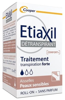Дезодорант-антиперспірант кульковий Etiaxil Confort Plus від підвищеного потовиділення для чутливої шкіри, 15 мл