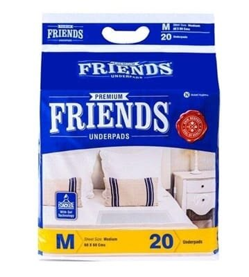 Пелюшки FRIENDS Premium одноразові гігієнічні 60 х 60 см, 20 шт