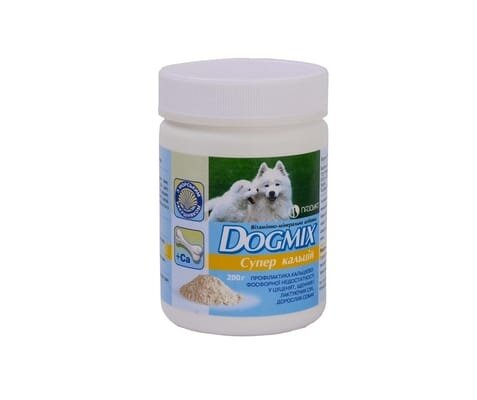 Вітаміни для собак Dogmix Супер кальцій, 200 таблеток