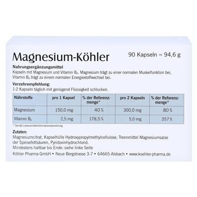 Магній - Кьолер (Magnesium - Kohler) капсули №90 (15х6)