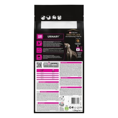 Корм сухий для дорослих собак Purina Pro Plan Veterinary UR Urinary проти струвітних каменів, 1,5 кг