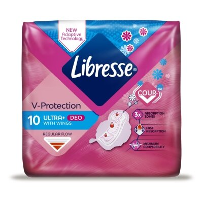 Прокладки гігієнічні Libresse Ultra+ Deo, 10 шт