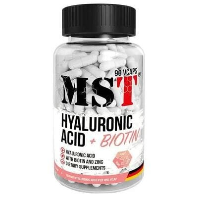 Гіалуронова кислота та Біотин MST Nutrition Hyaluronic Acid + Biotin, 90 рослинних капсул