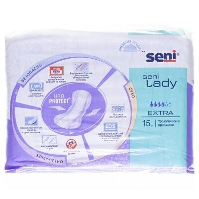 Прокладки урологічні Seni Lady extra, 15 штук