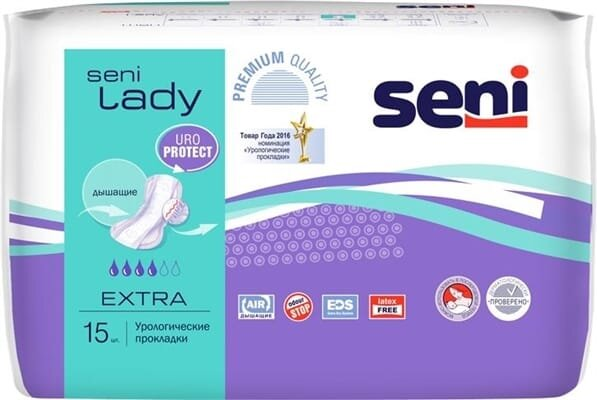 Прокладки урологічні Seni Lady extra, 15 штук