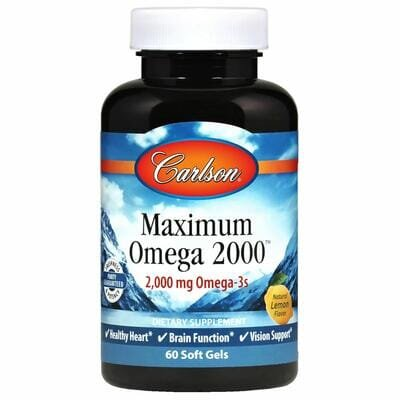 Омега Carlson Labs Maximum Omega 2000 мг, 60 капсул