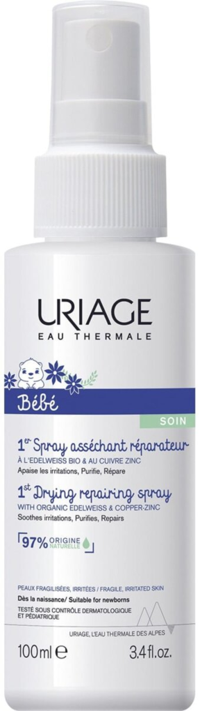 Спрей Uriage Bebe 1-й Cu-Zn+ відновлюючий підсушуючий для дітей та немовлят, 100 мл