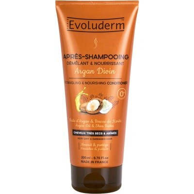 Кондиціонер Evoluderm для сухого та пошкодженого волосся живильний з аргановою олією, 200 мл