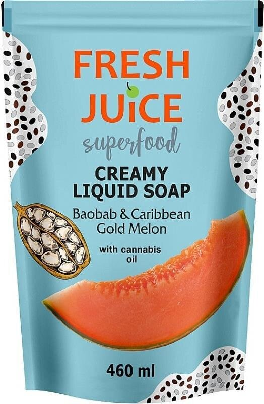 Крем-мило рідке Fresh Juice Baobab & Caribbean Gold Melon, дой-пак, 460 мл