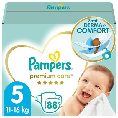 Підгузки дитячі Pampers Premium Care розмір 5, 11-16 кг, 88 шт