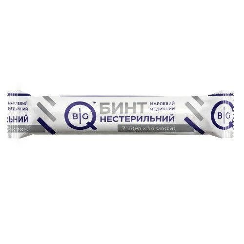 Бинт марлевий нестерильний BigQ медичний 7 м х 14 см