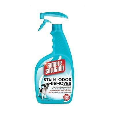 Засіб для нейтралізації запахів і видалення стійких плям Simple Solution Stain & Odor Remover, 945 мл