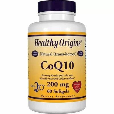 Коензим Q10 Healthy Origins Kaneka Q10 (CoQ10) 200 мг, 60 капсул