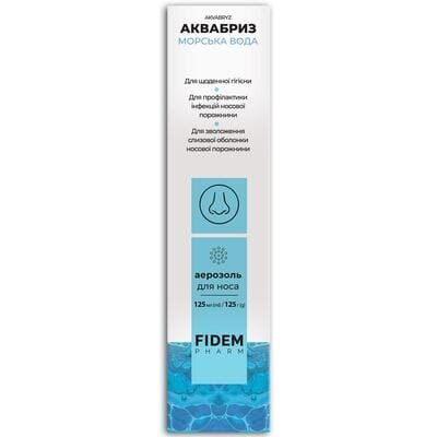 Аквабриз Fidem Pharm морская вода аэрозоль для носа по 125 мл во флак.