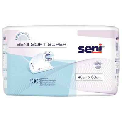 Пелюшки Seni Soft Super одноразові гігієнічні 40х60 см, 30 шт