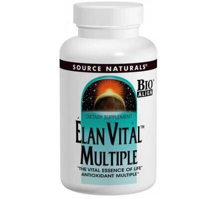 Мультивітаміни Source Naturals Elan Vital Multiple, 60 таблеток