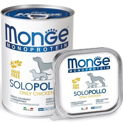 Корм вологий для собак Monge Dog Solo Only Chicken курка, 150 г