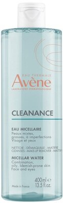 Міцелярна вода Avene Cleanance для жирної та проблемної шкіри, 400 мл