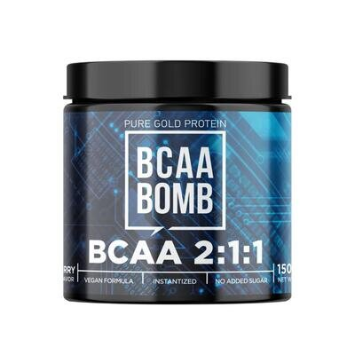 Амінокислота Pure Gold Protein BCAA BOMB 2:1:1, полуниця, 150 г