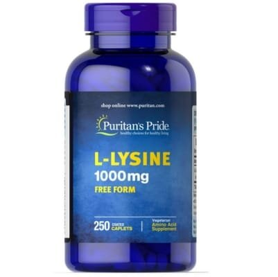 Амінокислота L-Лізин Puritan's Pride L-Lysine Free Form 1000 мг, 250 каплет