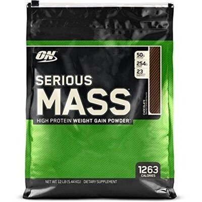 Гейнер Optimum Nutrition Serious Mass, шоколад, 5,45 кг