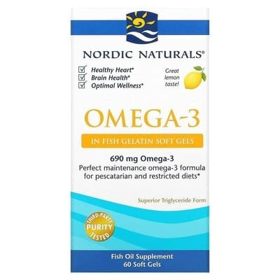 Омега-3 Nordic Naturals Omega-3 690 мг, 60 капсул