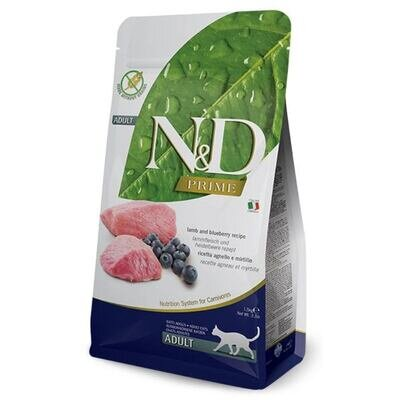 Корм сухий Farmina N&D Ancestral Grain беззерновий для дорослих котів з ягням та чорницею, 1,5 кг