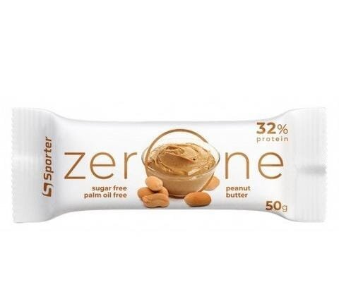 Батончик протеїновий Sporter Zero One peanut butter, 50 г
