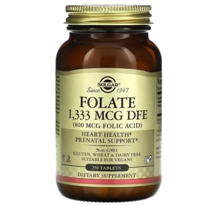 Фолат Solgar Folate 1,333 мкг DFE (800 мкг FOLIC ACID) таблетки №250