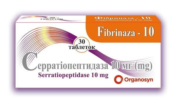 Фібриназа-10 таблетки, в/о, киш./розч. по 10 мг №30 (10х3)